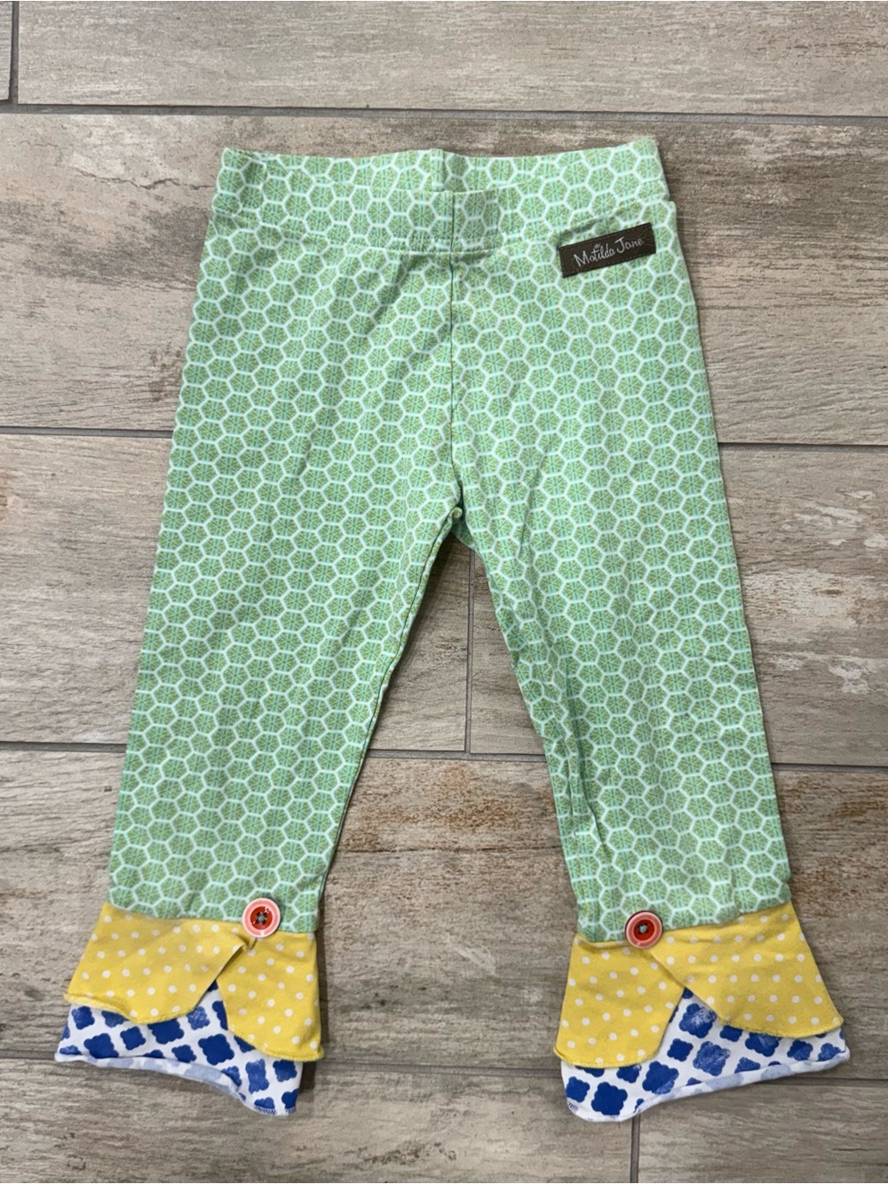 Matilda Jane Adventure Begins Collection Garden Path Scrappy Leggings. Size 4